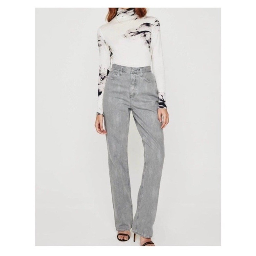 AG Ezzra True Boyfriend Straight Leg High Rise Jeans Ikat Freestyle Sz 30 Womens